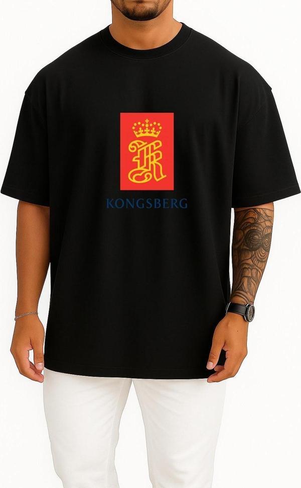Oversize Kongsberg Göğüs Tasarımlı Unisex T-Shirt - Image 1
