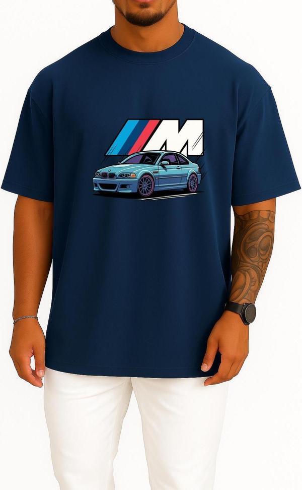 Oversize M Power E46 M3 Göğüs Tasarımlı Unisex T-Shirt - Image 1