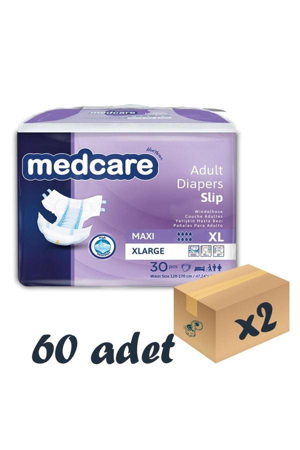 Medcare Maxi Bel Bantlı Hasta Bezi 8 Damla XLarge En Büyük Boy XL Beden 30'lu 2 Paket 60 Adet - Image 1