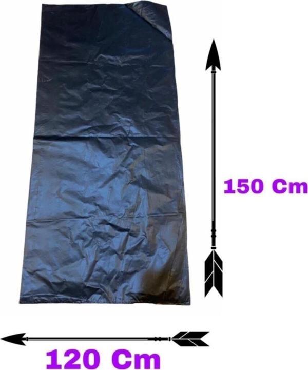 5 Adet 120x150cm Dökme Kalın Çöp Poşeti Siyah Mega Boy - Image 1