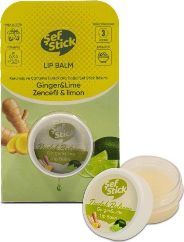 ŞEF STİCK LİP KAVANOZ ZENCEFİL LİMON 10 ML - Image 1