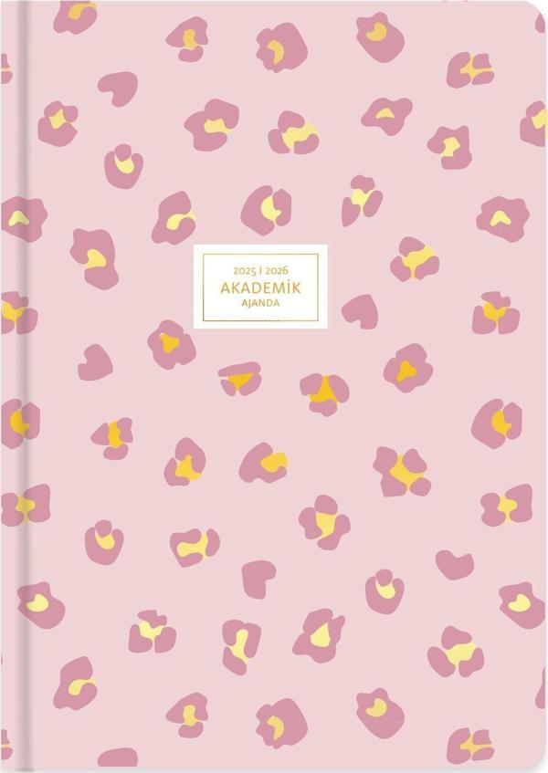 Keskin 17*24 Ciltli Akademik Ajanda - Pembe Leopar - Image 1