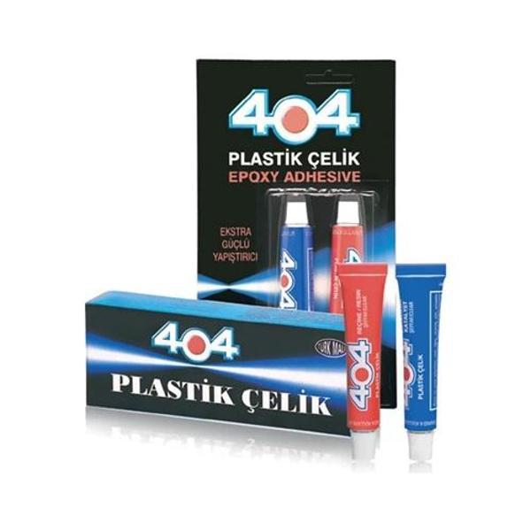 404 Plastik Çelik Şeffaf Yapıştırıcı 16Gr 3 adet - Image 1