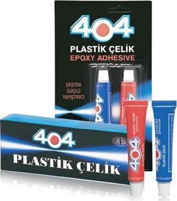 404 Plastik Çelik Şeffaf Yapıştırıcı 16Gr 3 adet - Image 1