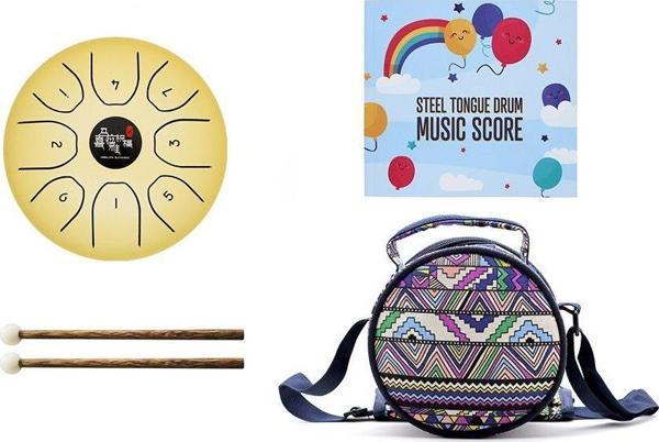 Himalaya Blessing 14cm Steel Tongue Drum BQ55MYW - Image 1