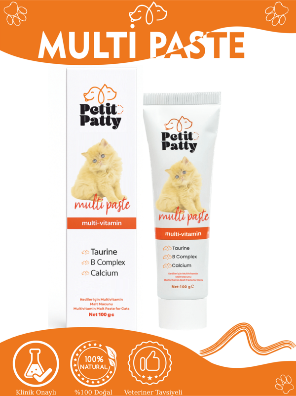 Multi Paste Kediler İçin Multivitamin Malt Macunu 100 g - Image 1