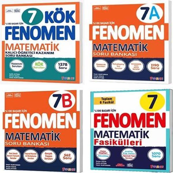 Fenomen Okul 2026 7. Sınıf Matematik Kök + A + B + Fasikül Seti 4 Kitap - Image 1