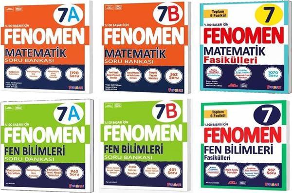 Fenomen Okul 2026 7. Sınıf Matematik + Fen Bilimleri A + B + Fasikül Seti 6 Kitap - Image 1