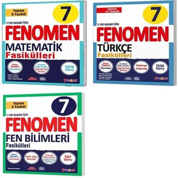 Fenomen Okul 2026 7. Sınıf Matematik + Türkçe + Fen Fasikül Seti 3 Kitap - Image 1