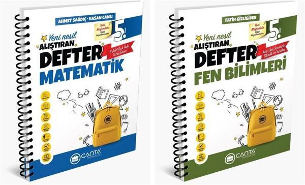 Çanta 2025 5. Sınıf Matematik + Fen Bilimleri Alıştıran Defter Seti 2 Kitap - Çanta Yayınları - Image 1
