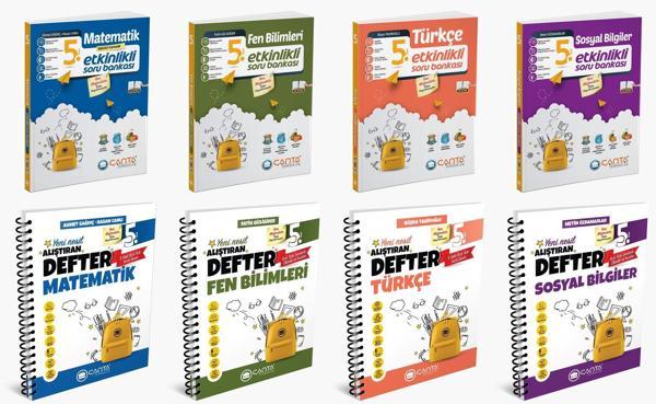 Çanta 2025 5. Sınıf Matematik + Türkçe + Fen + Sosyal Etkinlikli Soru + Defter Seti 8 Kitap - Çanta Yayınları - Image 1