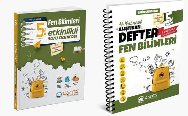 Çanta 2025 5. Sınıf Fen Bilimleri Etkinlikli Kazanım Soru Bankası + Defter Seti 2 Kitap - Çanta Yayınları - Image 1
