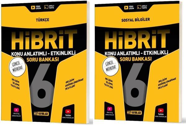 Hız 2026 6. Sınıf Türkçe + Sosyal Bilgiler Hibrit - Konu Seti 2 Kitap - Hız Yayınları - Image 1