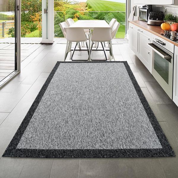 Capri Modern Gri Sisal Dokuma Halı Salon Halısı Mutfak Balkon Halısı Koridor Halısı 13345A - Image 1