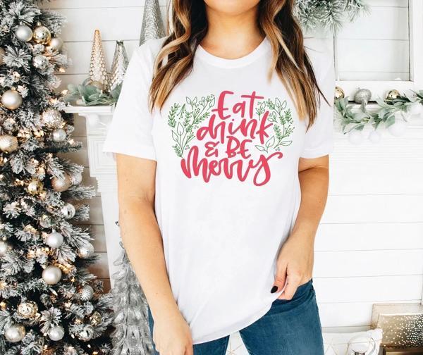 Noel İçin Özel Tasarım T-shirt - Beyaz - Image 1
