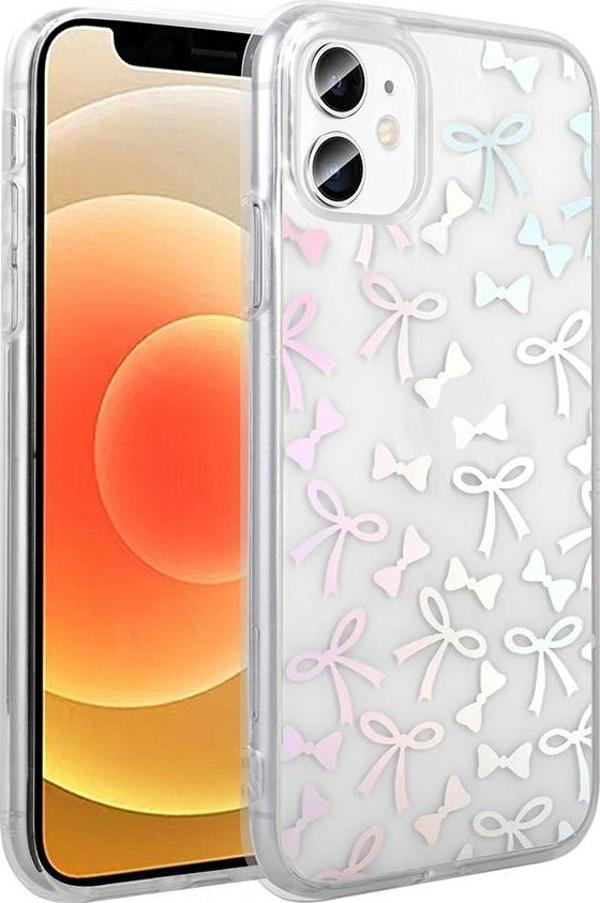 iPhone 11 Kılıf Şeffaf Desenli Figürlü Folk Sert Kapak Fiyonk - Image 1