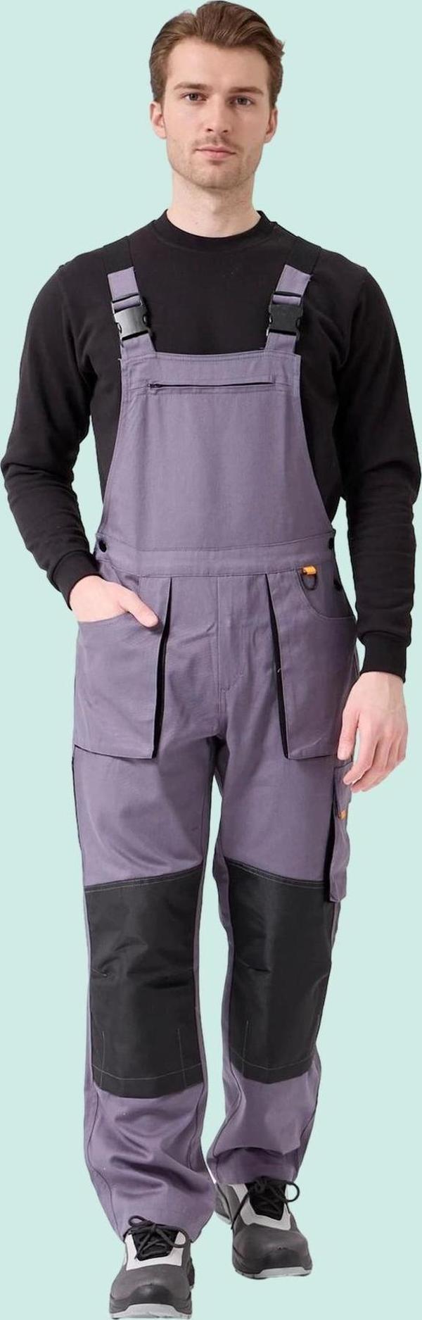 Erkek Gabardin Bahçıvan Tulum ISG Baccata İş Güvenliği Kot Salopet Denim Çok Cepli - Image 1