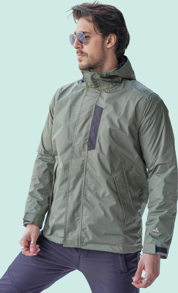 Kışlık Erkek Mont Polar Astarlı Su Geçirmez Fiyort Floyen Polarlı Yağmurluk Yağmura Karşı Maksimum - Image 1