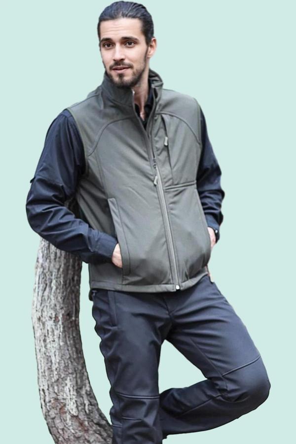 Softshell Yelek Erkek Rüzgar Geçirmez Su İtici Nefes Alabilir Fy82 Fiyort Kenai Outdoor - Image 1