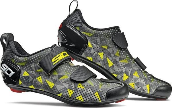 Sidi T-5 Air Triathlon Bisiklet Ayakkabısı GRİ-SARI-45 - Image 1