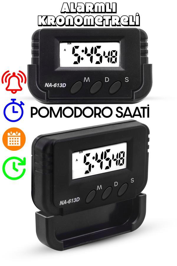 Pomodoro Öğrenci Saati Kronometreli Alarmlı Takvimli Dijital Ders Çalışma Saati Masa Oto Saati - Image 1