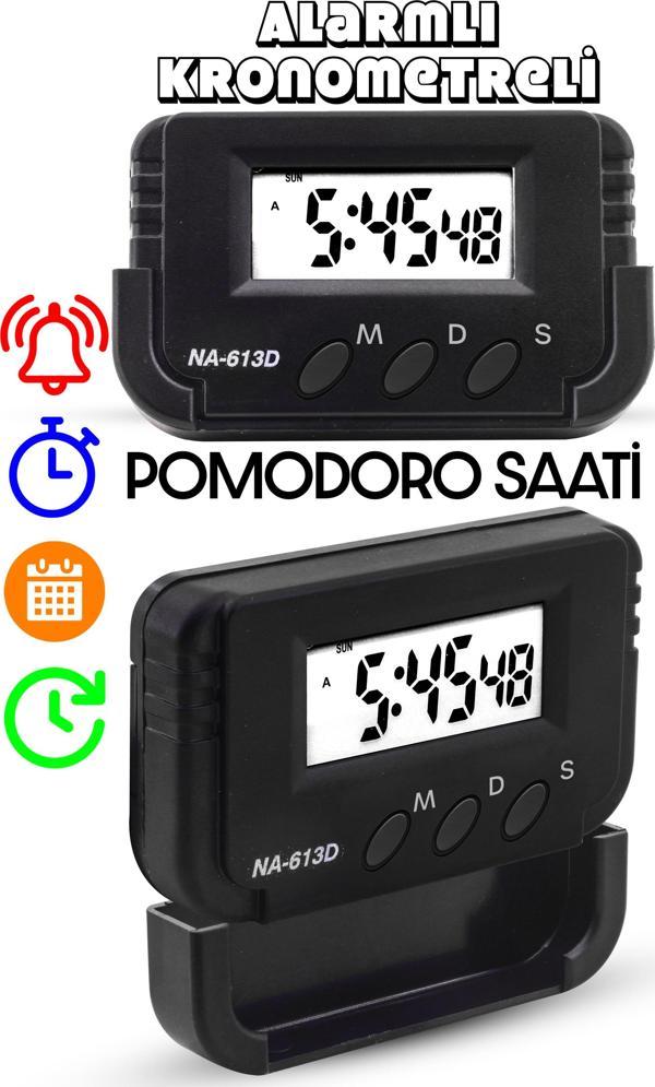 Pomodoro Öğrenci Saati Kronometreli Alarmlı Takvimli Dijital Ders Çalışma Saati Masa Oto Saati - Image 1