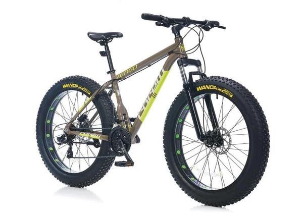 CORELLİ ZENGO  FAT BIKE DAĞ BİSİKLET 406H HD 26 JANT 21 VİTES GRİ YEŞİL - Image 1