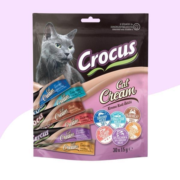 Crocus 6 Farklı Aromalı Kedi Krema Ödülü 30x15Gr - Image 1