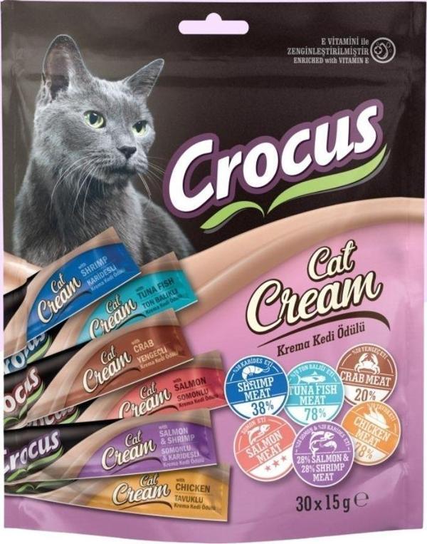 Crocus 6 Farklı Aromalı Kedi Krema Ödülü 30x15Gr - Image 1