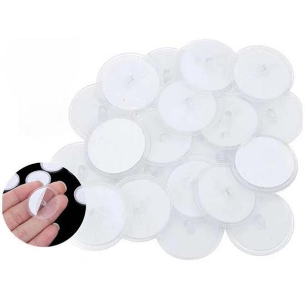 20 Adet Şeffaf Yuvarlak 3 Cm Çaplı Güçlü Disk Yapışkanlar (4401) - Image 1
