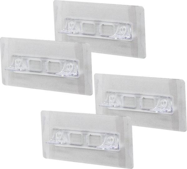 4PCS  RAF AYAK APARATI   ŞEFFAF PVC YAPIŞKANLI + VİDALANABİLİR   2X10CM (4401) - Image 1