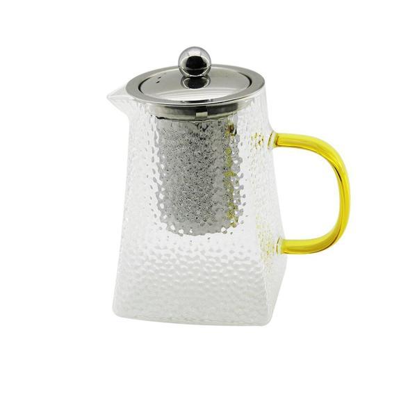 KARE KABARTMALI - BOROSİLİKAT  CAM DEMLİK 550ML (4401) - Image 1