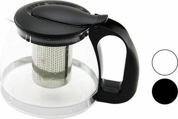 CAM DEMLİK 900ML - SİYAH VEYA BEYAZ GÖNDERİLİR (4401) - Image 1