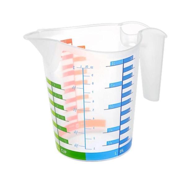 500 ml Renkli Dereceli Sert Plastik Mutfak Ölçü Kabı (4401) - Image 1