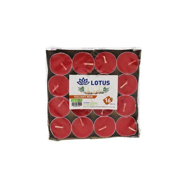 16PCS   YUVARLAK - KIRMIZI  TEA LİGHT MUM (4401) - Image 1