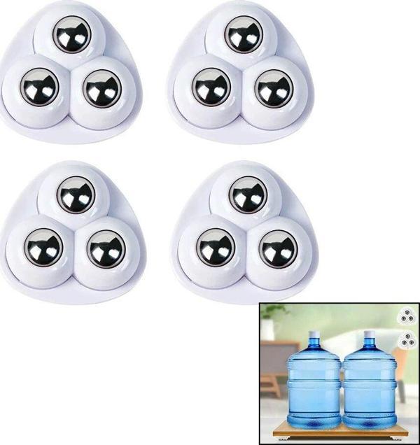 4 PCS 3 BİLYA TEKERLEKLİ MOBİLYA EŞYA TAŞIMA APARATI 360 DERECE (4401) - Image 1