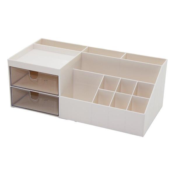 2 ÇEKMECELİ + 12 BÖLMELİ  PLASTİK MAKYAJ - TAKI ORGANİZER 12X24CM-- Y: 4-6-7-8-9CM (4401) - Image 1