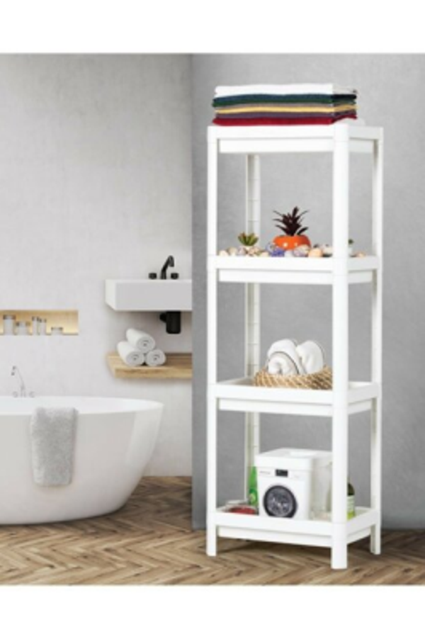 BEYAZ DİKDÖRTGEN RAF ÜNİTESİ PLASTİK (4401) - Image 1