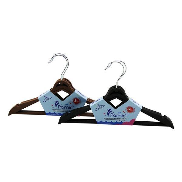 3PCS  PLASTİK ÇOCUK ELBİSE ASKISI  METAL BAŞLIKLI (4401) - Image 1