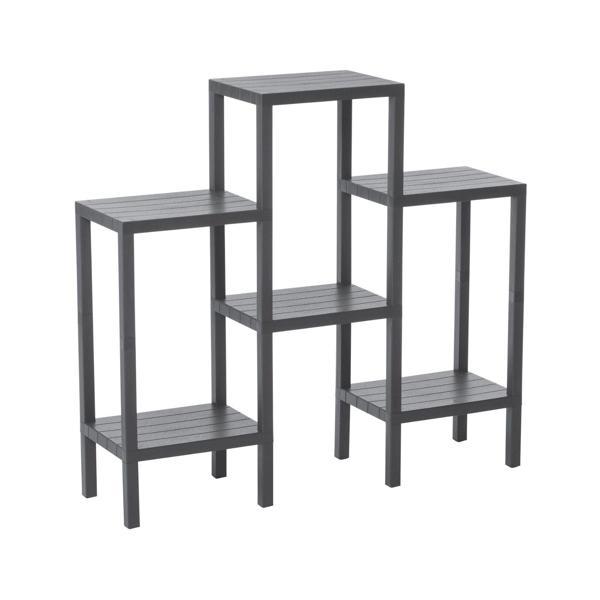 6 RAFLI - GRİ MODÜLER ÜNİTE PLASTİK 108x100x29 cm (4401) - Image 1