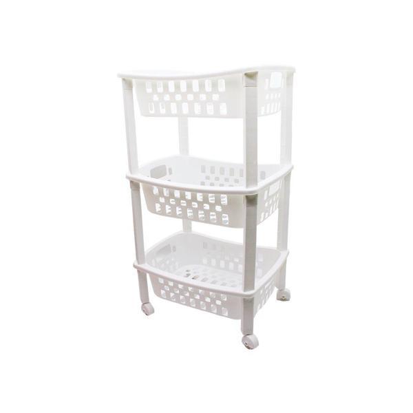 3 KATLI SEPET DÜZENLEYİCİ  - RAF ÜNİTESİ TEKERLEKLİ 400X295X700MM (4401) - Image 1