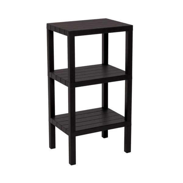 3 RAFLI SİYAH MODÜLER ÜNİTE PLASTİK 38x29x74 cm (4401) - Image 1