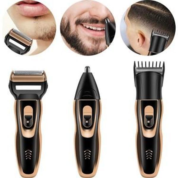Üç Başlıklı Tıraş Makinesi Erkek Saç Sakal Bakım Seti (4401) - Image 1