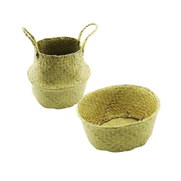 2IN1: KULPLU - KULPSUZ  HASIR ORGANİZER SEPET Ç: 33---25CMY:15-30CM (4401) - Image 1