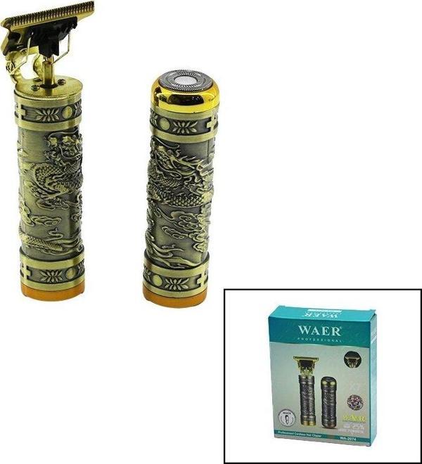 WAER WA-2074 X7 2Lİ SET SAÇ SAKAL KESME TRAŞ MAKİNESİ - TÜY ALMABASKILI METAL GÖVDET BIÇAKUSB ŞARJLI (4401) - Image 1