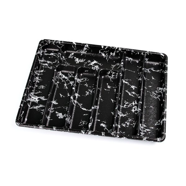 BÜYÜK - SİYAH - 7 BÖLMELİ ÇEKMECE İÇİ KAŞIKLIK 50X37CM (4401) - Image 1