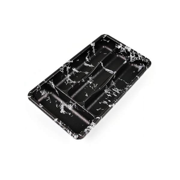 SİYAH - 4 BÖLMELİ ÇEKMECE İÇİ KAŞIKLIK 36X20CM (4401) - Image 1