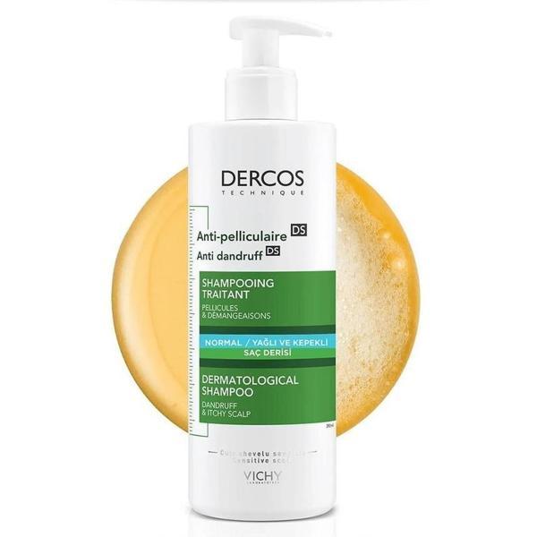 Vichy Dercos Anti-Dandruff Şampuan 390 ml (Normal / Yağlı ve Kepekli Saçlar) - Image 1