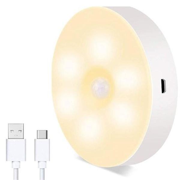 Hareket Sensörlü Usb Şarjlı Spot Lamba Mıknatıslı ve Yapışkanlı Gün Işığı Renk Led (4401) - Image 1
