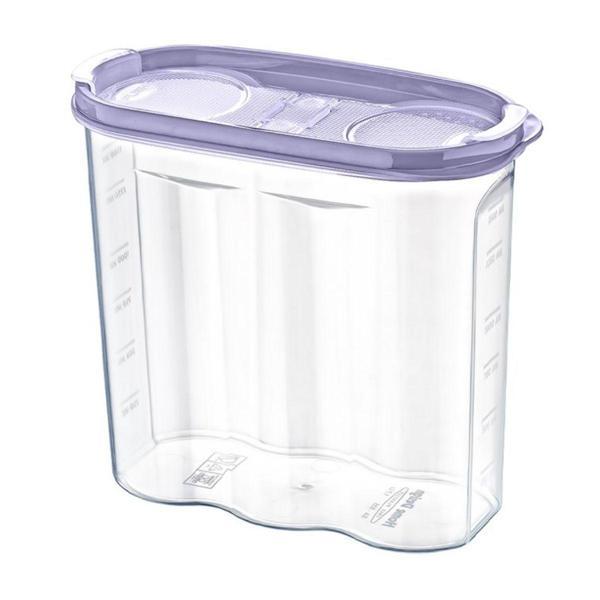 2 Kapaklı Ölçekli Erzak Kuru Gıda Saklama Kutusu Kabı - 1,7 Litre - SA935 (4401) - Image 1